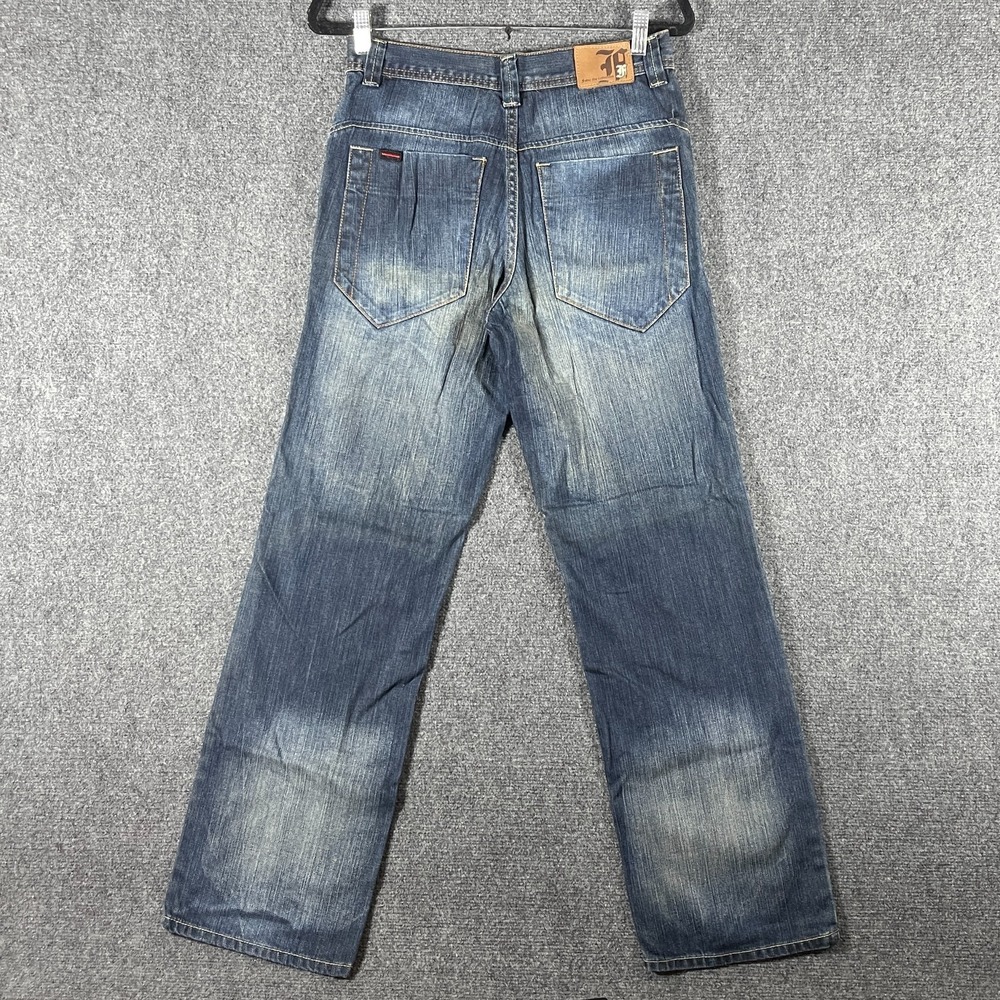 Fubu The Collection Jeans Wide Leg Y2K Dark Wash Blue Mens Size 30x32 #3147